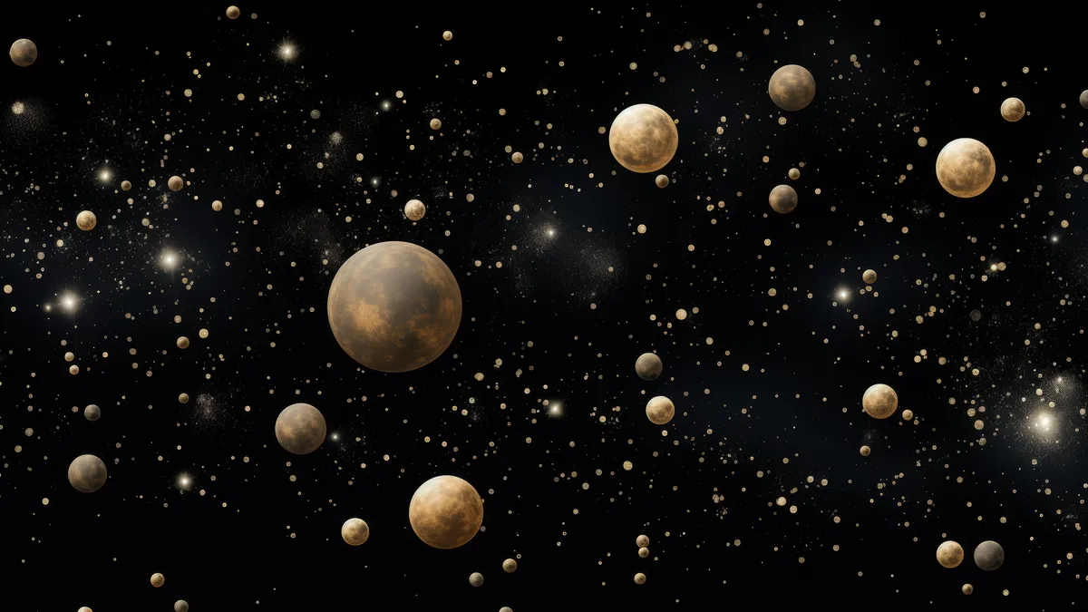 transits calculator: planets night sky illustration
